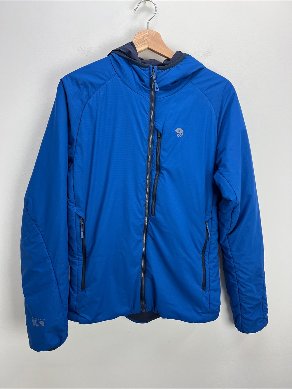 Mountain Hardwear Kor Strata Hoodie Jacket Blue Mens Small Outdoor Gorpcore